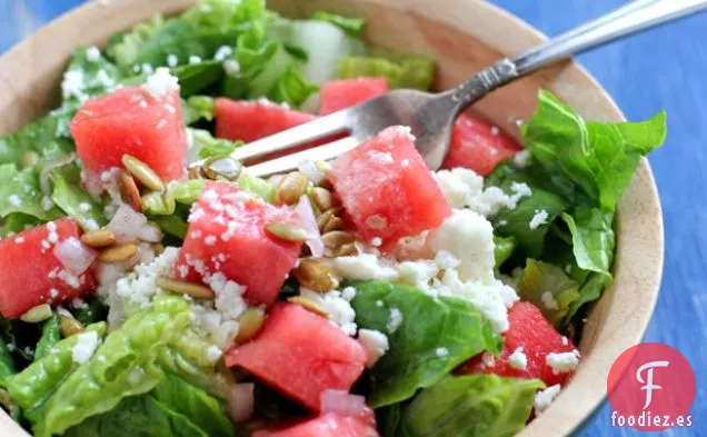 Ensalada De Sandía, Queso Feta Y Pepita Con Vinagreta De Lima Dulce