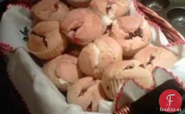 Magdalenas de Tarta de Queso de Fresa