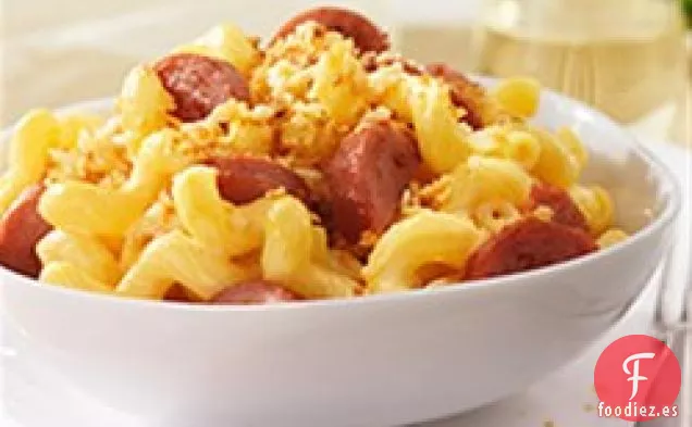 Macarrones Ahumados Clásicos con Salchicha y Queso