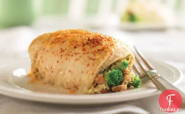 Pechugas De Pollo Rellenas de Brócoli Cremosas