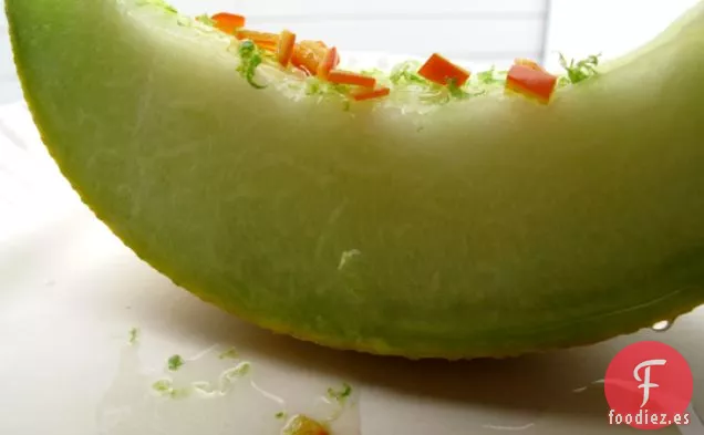 Melón Con Jarabe De Lima y chile
