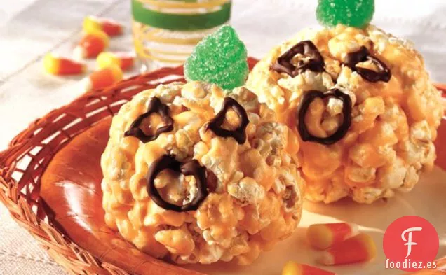Bolas de Palomitas de maíz Jack-o-Lantern