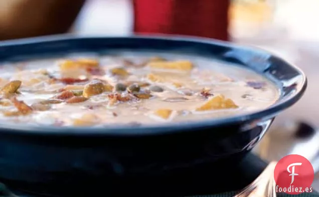 Sopa de Calabaza y Frijoles Blancos