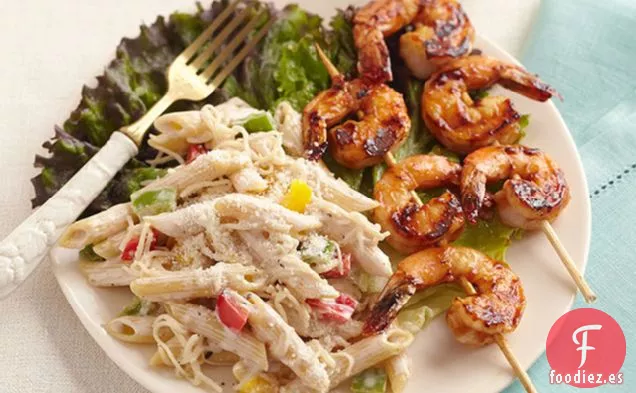 Ensalada de Pasta y Camarones a la Barbacoa