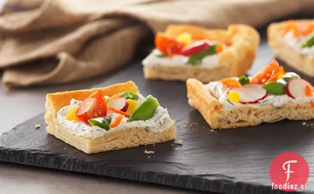 Aperitivo de Pizza Vegetariana de Primavera