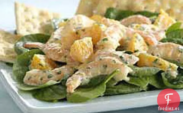 Ensalada de Camarones Tropicales con Aderezo de Lima