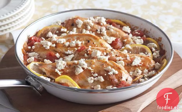 Pollo con Tomates y Queso Feta