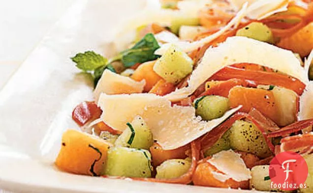 Ensalada de Melón y Jamón con Parmesano-Reggiano