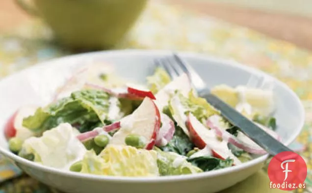 Ensalada Romana con Edamame y Aderezo Cremoso de Melón con Cuernos