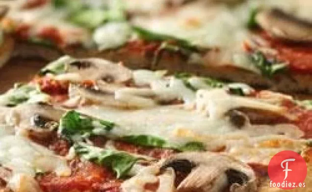 Pizza de Espinacas y Champiñones a la Parrilla