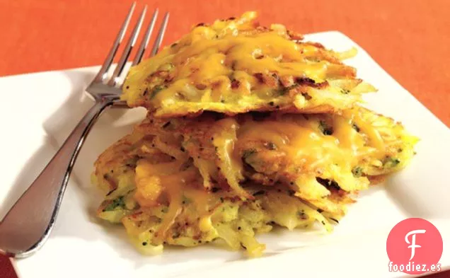 Tortitas de Patata con Queso con Verduras