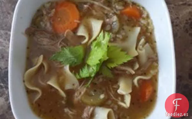 Sobras de Sopa de Pavo (Olla de Cocción Lenta)