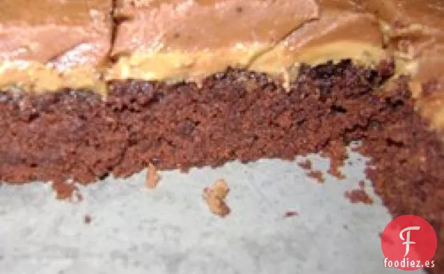 Brownies de Mantequilla de Maní en Capas