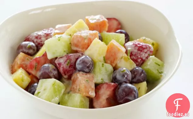 Ensalada De Frutas Con Aderezo De Miel y lima