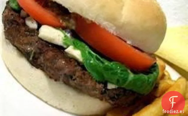 Hamburguesas de Gorgonzola y Albahaca a la Parrilla