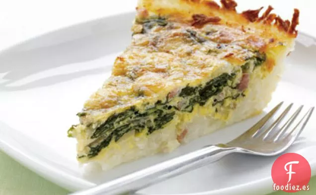 Quiche de Espinacas Con Costra de Patata