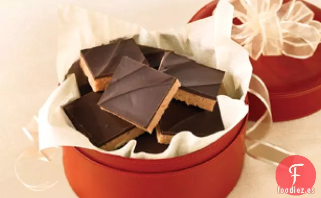 Barras de Mantequilla de Maní Cubiertas de Chocolate