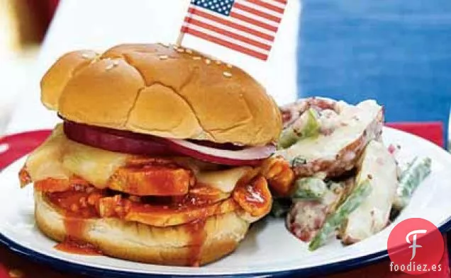 Sándwiches de Pollo a la Barbacoa con Chipotle y Miel