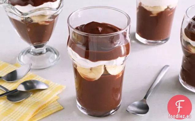 Parfaits de Plátano y Chocolate