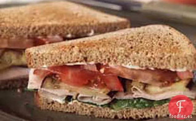 Sándwich de Pavo, Berenjena y Tomate