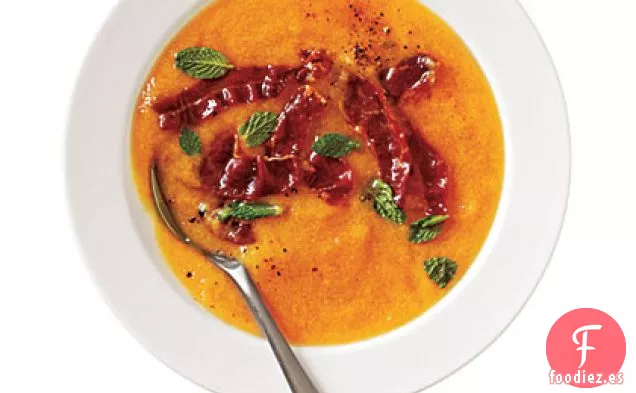 Gazpacho de Melón con Jamón Frizado