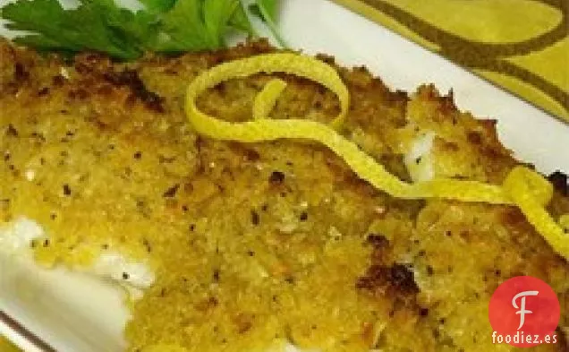Platija al horno con Panko y Parmesano