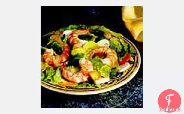 Ensalada de Dijon de Miel con Camarones