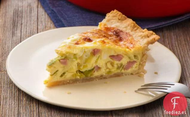 Quiche de Puerros y Jamón Salados