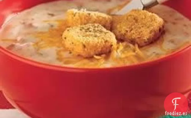 Sopa de Hamburguesa con Queso