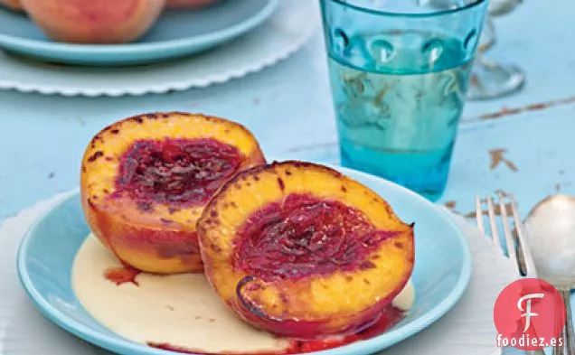 Brûlée de Melocotón con Crema Inglesa de Miel