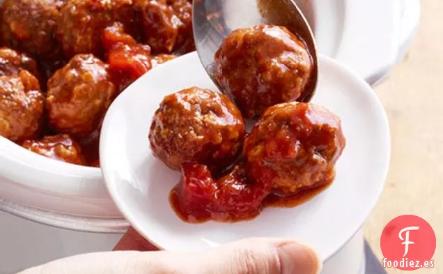Albóndigas de Barbacoa con Queso Cheddar