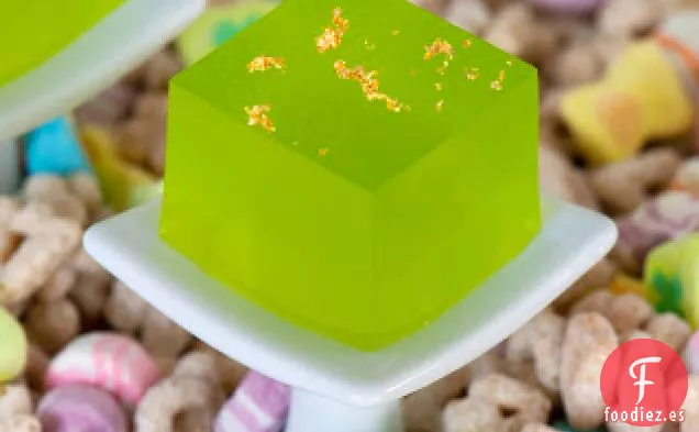 Chupito de gelatina de Martini de Melón de Pera (también conocido como Lucky-tini)