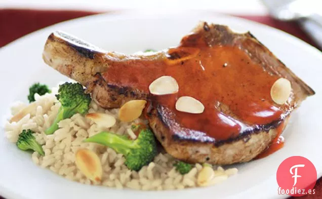 Cena de Chuletas de Cerdo Simplemente Glaseadas