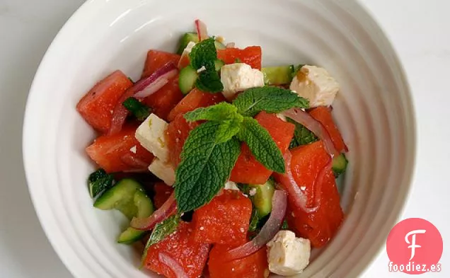Ensalada de sandía Feta Con Menta