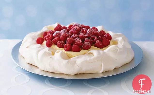 Pavlova Cremosa de Vainilla y Frambuesa