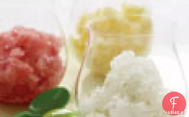 Trío de Hielo de Frutas Frescas: Lima, Sandía y Piña