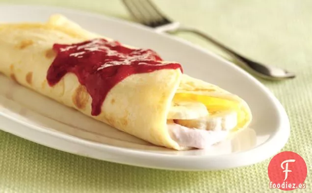 CrÃªpes de Plátano y Frambuesa