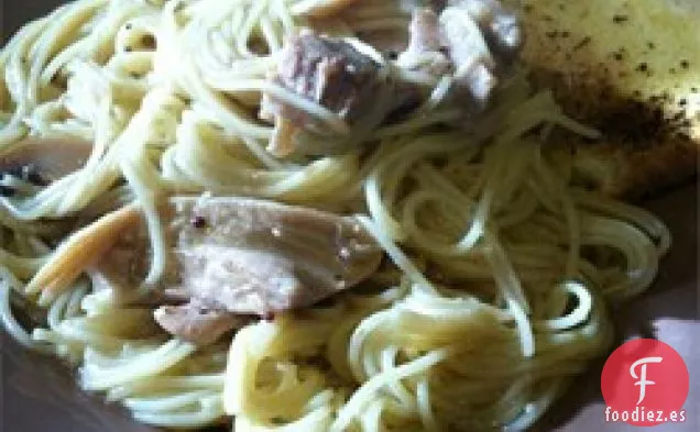 Pollo con Champiñones Rebozuelos y Vino Marsala