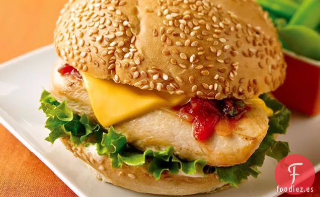 Sándwiches de Pollo al Suroeste con Queso