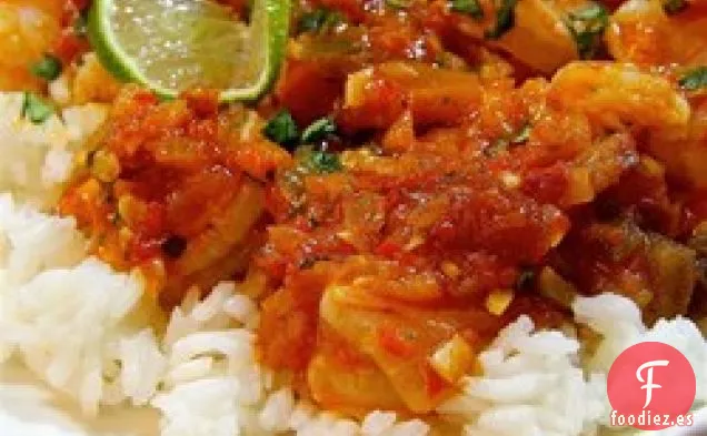 Camarones Salteados con Ajo y Cilantro y Lima