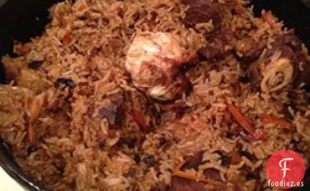 Plov uzbeko (Pilaf de Cordero y Arroz)