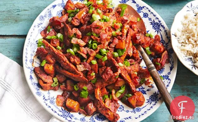 Chile Pasilla Cerdo y Papas