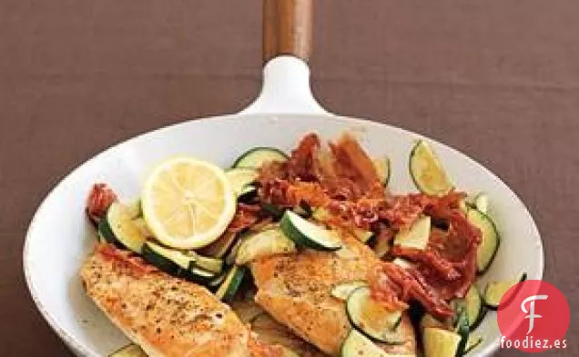 Pollo, Calabacín Y Jamón