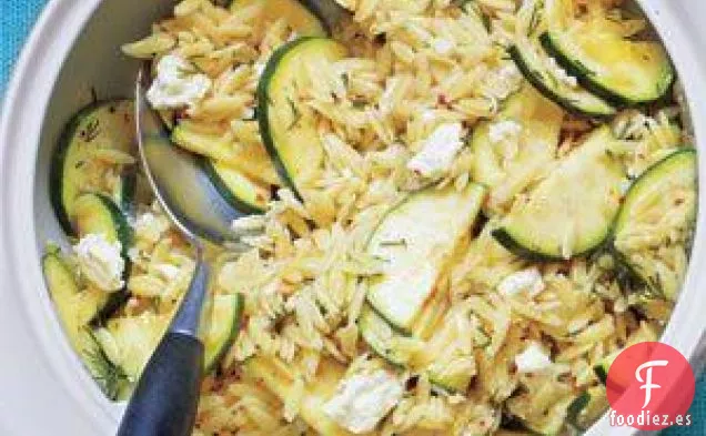 Ensalada De Orzo Con Calabacín Y Receta De Queso Feta