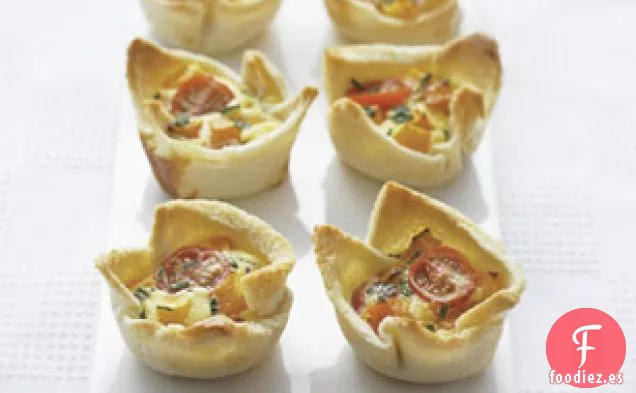 Tazas de Quiche de Calabaza y Tomate Cherry