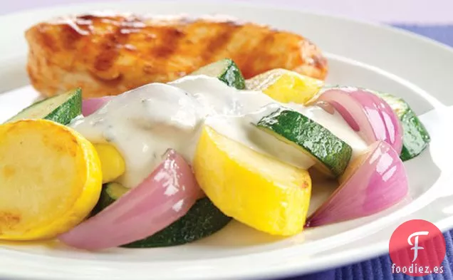 Calabacín con Salsa de Parmesano