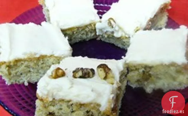 Barras de Pan de Plátano con Glaseado de Mantequilla Marrón