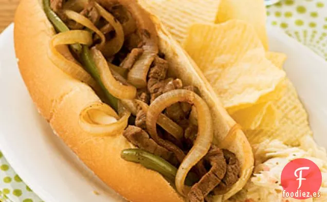 Sándwiches de Carne y Queso con Champiñones