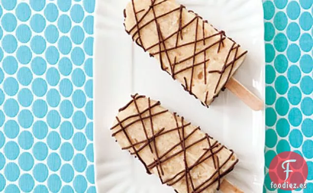 Paletas de Plátano y Chocolate con Ondulación