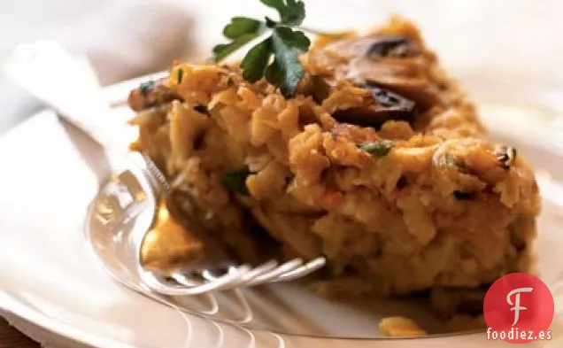 Kugel de Matzo, Champiñones y cebolla